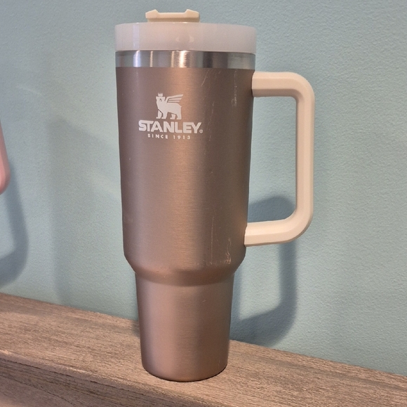 Stanley Other - Stanley Matte Silver Travel Mug with Handle